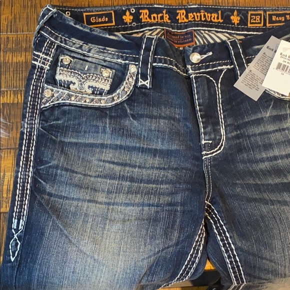 NWT Rock Revival Glade Bling Easy Bootcut Jeans - Picture 9 of 14